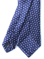 Cravatta grigio 3 Pieghe DEBHORA in seta raso stampata