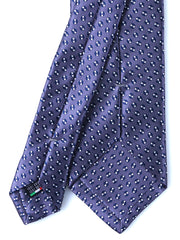 Cravatta grigio 3 Pieghe SHILLA in seta raso stampata