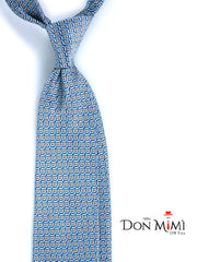 Cravatta grigia 3 Pieghe INCROCIO in seta raso stampata