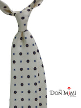 Cravatta color vaniglia 3 Pieghe ESTELLA in seta stampata inglese