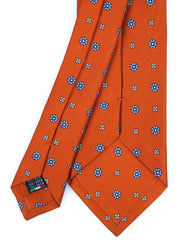 Cravatta marrone chiaro 3 Pieghe ESTELLA in seta stampata inglese