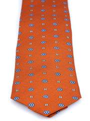 Cravatta marrone chiaro 3 Pieghe ESTELLA in seta stampata inglese