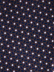 Cravatta marroncino 3 Pieghe DEBHORA in seta raso stampata