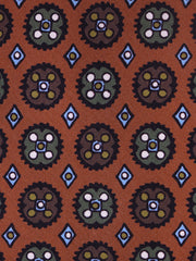 Cravatta marroncino 3 Pieghe CORLETO in seta madder italiana