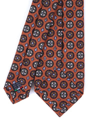 Cravatta marroncino 3 Pieghe CORLETO in seta madder italiana