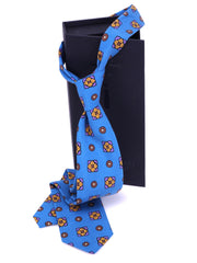 SIMONE 3-fold tie in madder silk Teal