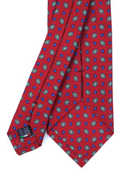 Cravatta rossa 3 Pieghe NADA in seta stampata inglese