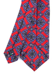 GILIAN Red Madder Silk 3 Fold Tie