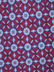 Cravatta rossa 3 Pieghe ALVISE in seta raso stampata