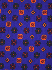 Cravatta 3 Pieghe blu elettrico in seta madder FIONA