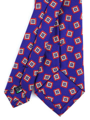 Cravatta blu elettrico3 Pieghe PATRICIA in seta madder