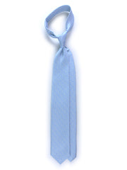 Cravatta celeste 3 Pieghe ALICE in seta stampata inglese