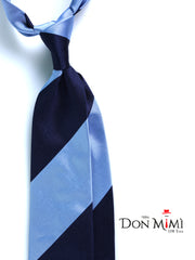 Cravatta 3 Pieghe celeste in seta tessuta PAOLA