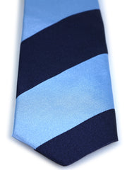 Cravatta 3 Pieghe celeste in seta tessuta PAOLA
