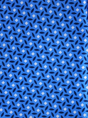 Cravatta celeste 3 Pieghe DEBHORA in seta raso stampata