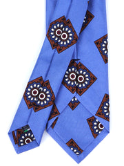 Cravatta celeste 3 Pieghe MATERA in seta madder inglese