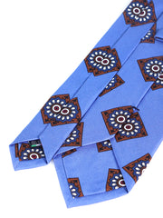 Cravatta celeste 3 Pieghe MATERA in seta madder inglese