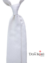 Cravatta bianco caldo 3 pieghe RUBINO Garza di seta