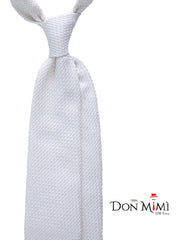 Cravatta bianco caldo 3 pieghe RUBINO Garza di seta