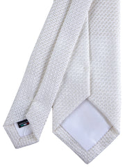 Cravatta bianco caldo 3 pieghe RUBINO Garza di seta