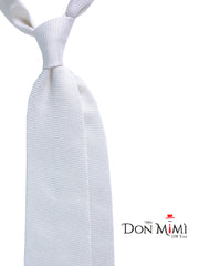 Cravatta bianca 3 pieghe ONICE Garza di seta