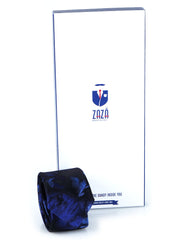 3-fold blue jacquard silk tie FRANCE