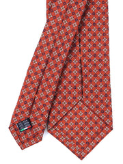 Cravatta ruggine 3 Pieghe GASPACE in seta stampata inglese