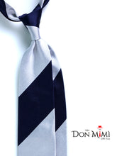 Cravatta 3 Pieghe grigio perla in seta tessuta PAOLA