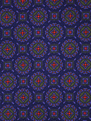 Cravatta blu scuro 3 Pieghe NADIA in seta madder