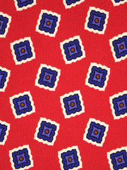 Cravatta arancione 3 Pieghe PATRICIA in seta madder