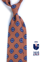 Cravatta marrone sartoriale sfoderata SAMMY in lino/seta