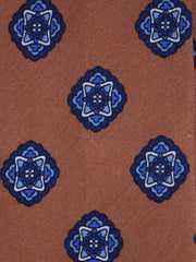 Cravatta marrone sartoriale sfoderata SAMMY in lino/seta