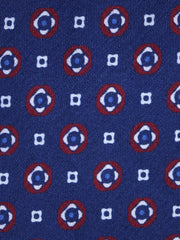 Cravatta blu sartoriale sfoderata GEMINA in lino/seta