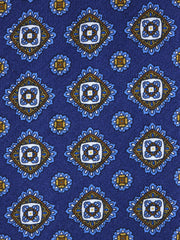 Cravatta blu sartoriale sfoderata MARIKA in lino/seta