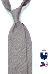 DAFNE unlined tailored beige tie in linen/silk