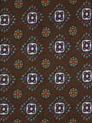 Cravatta marrone sartoriale sfoderata MARIKA in lino/seta