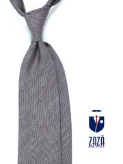 Cravatta marrone sartoriale sfoderata DAFNE in lino/seta