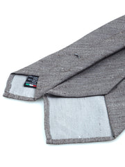 Cravatta marrone sartoriale sfoderata DAFNE in lino/seta