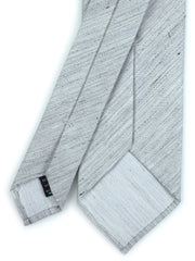 Cravatta grigia sartoriale sfoderata DAFNE in lino/seta