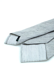 Cravatta grigia sartoriale sfoderata DAFNE in lino/seta