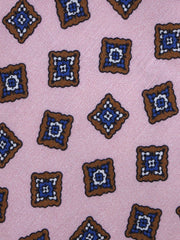 Cravatta rosa sartoriale sfoderata SATURNIA in lino/seta