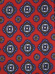 MARIKA unlined tailored red tie in linen/silk