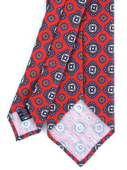 MARIKA unlined tailored red tie in linen/silk
