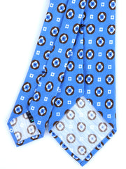 Cravatta celeste sartoriale sfoderata GEMINA in lino/seta