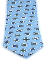 Cravatta celeste sartoriale sfoderata SATURNIA in lino/seta