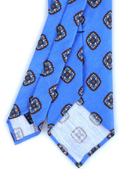 Cravatta azzurra sartoriale sfoderata SAMMY in lino/seta