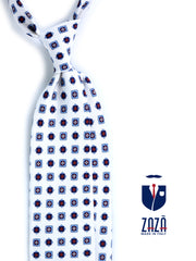 Cravatta bianca sartoriale sfoderata GIUSY in lino/seta