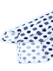 Cravatta bianca sartoriale sfoderata GIUSY in lino/seta