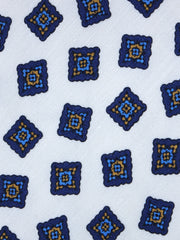 Cravatta bianca sartoriale sfoderata SATURNIA in lino/seta