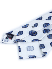 Cravatta bianca sartoriale sfoderata SAMMY in lino/seta